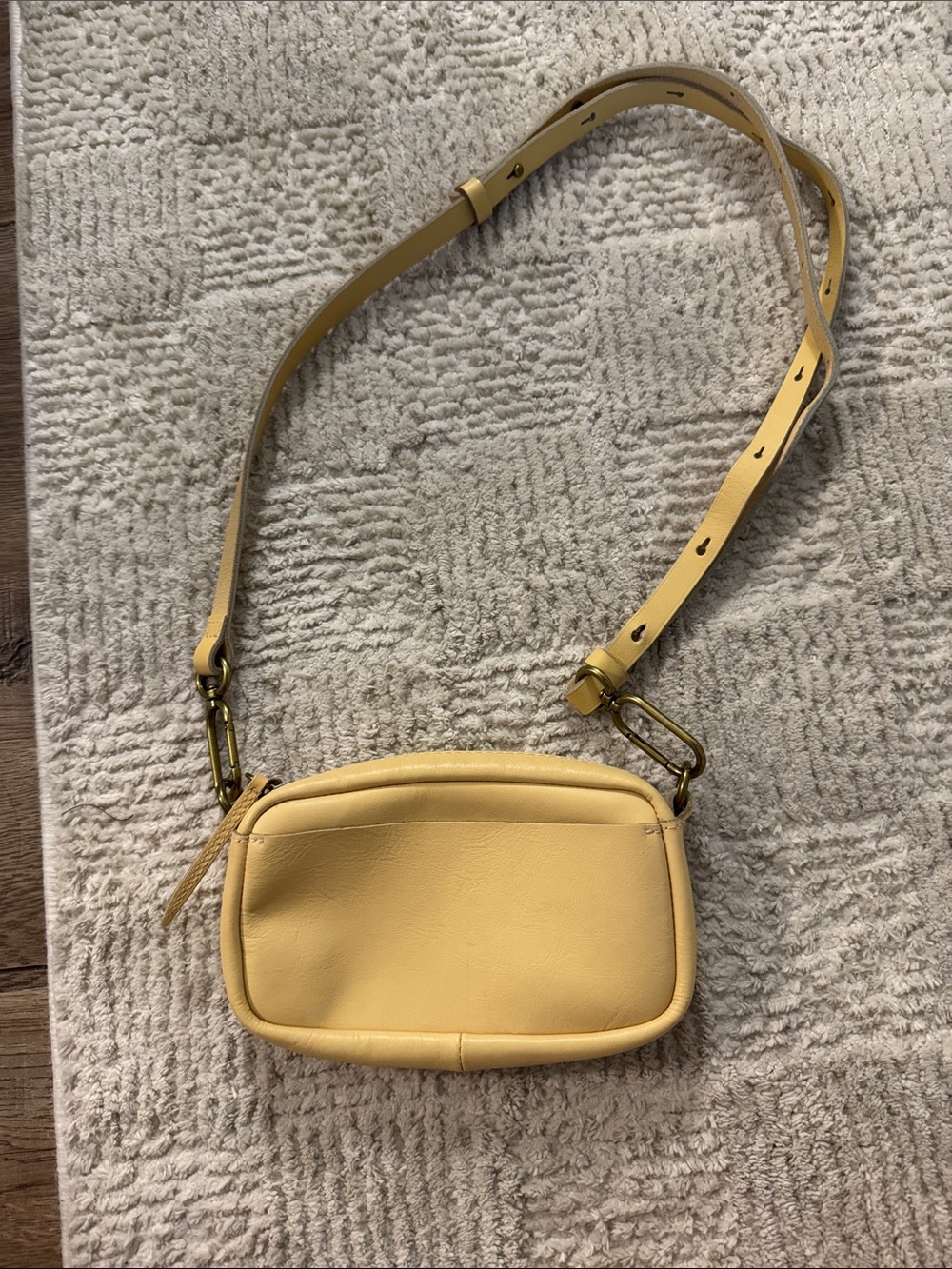 Madewell Mini Bag in Butter Yellow Leather